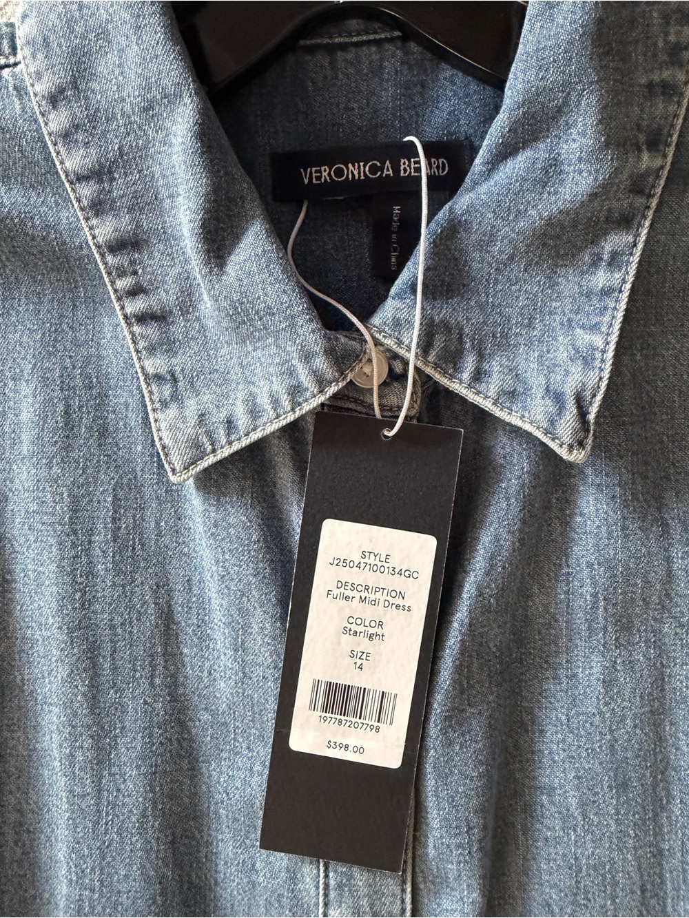 Veronica Beard
Fuller denim midi shirt dress
NWT
Size 14 regular - Picture 10 of 10